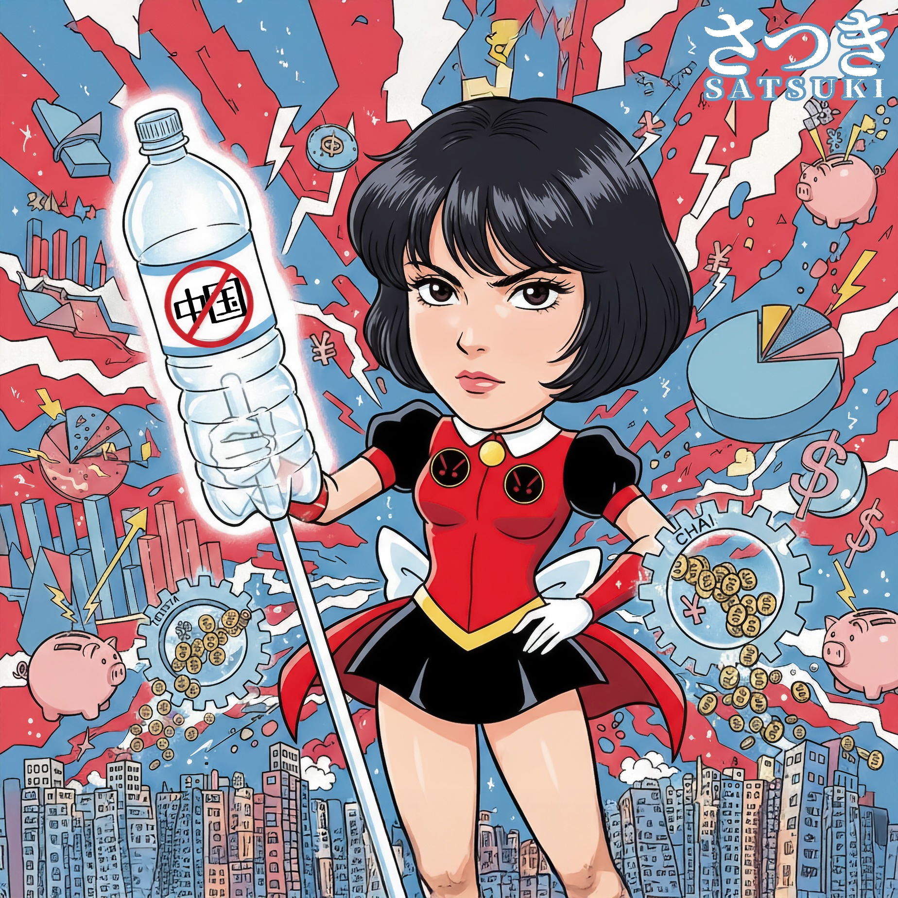 今日のGemini君-日本の破壊を企てるザイムを倒すヒロイン「さつき」