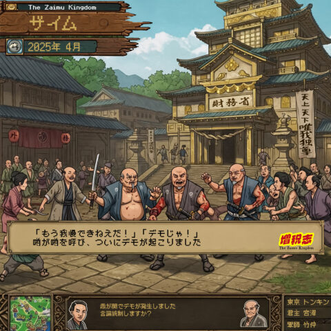 今日のGemini君-歴史シミュレーションゲームの画面を描いてもらったよ